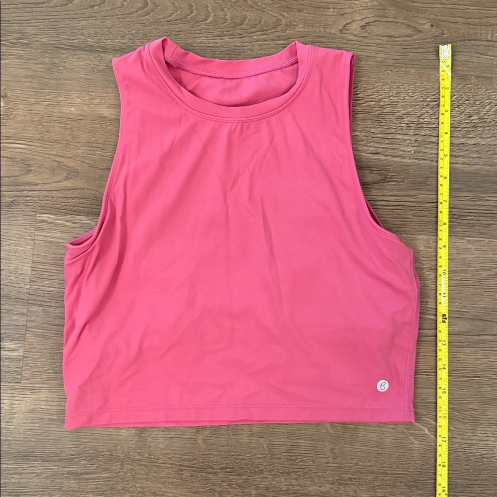 Pink high neck sports bra Tank Top Size Large